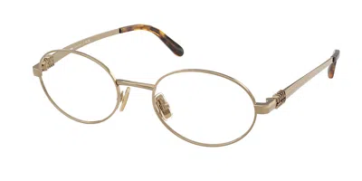 Miu Miu Mu50zv 7oe1o1 Women's Glasses Gold Size 50 - Free Lenses - Blue Light Block Available