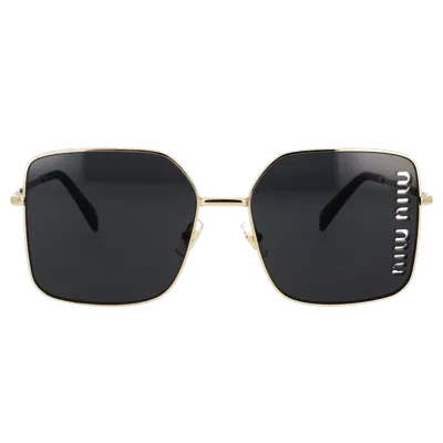 Miu Miu Mu51 Ys Sunglasses In Gold