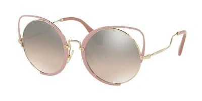 Miu Miu Mu51ts C5r4p0 Women's Sunglasses Gold Size 54 In Pale Gold,pink