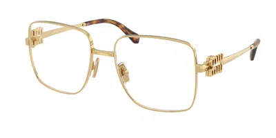 Miu Miu Mu51xv 5ak1o1 Women's Glasses Gold Size 54 - Free Lenses - Blue Light Block Available