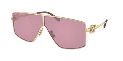 Miu Miu Mu51zs Zvn50d Women's Sunglasses Gold Size 69 In Pale Gold