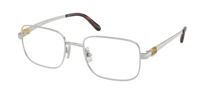 Miu Miu Mu51zv 1bc1o1 Women's Glasses Silver Size 50 - Free Lenses - Blue Light Block Available