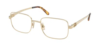 Miu Miu Mu51zv Zvn1o1 Women's Glasses Gold Size 50 - Free Lenses - Blue Light Block Available In Brown