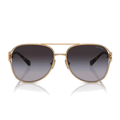 Miu Miu Mu52 Zs Sunglasses In Gold