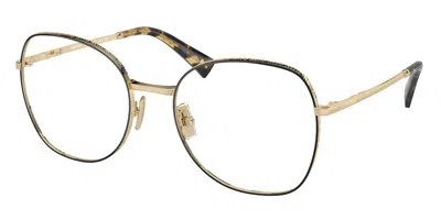 Miu Miu Mu52vv Women's Glasses, Gold, Size 56