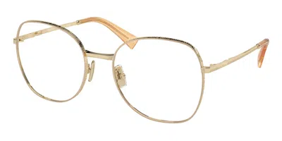 Miu Miu Mu52vv Women's Glasses, Gold, Size 56