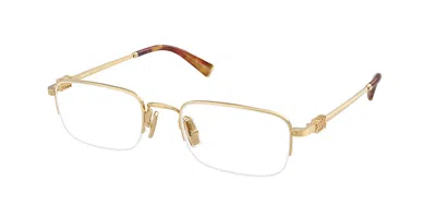 Miu Miu Mu52wv 5ak1o1 Occhiali Da Vista Oro Per Donna (solo Montatura) In Gold