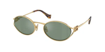 Miu Miu Mu52ys 5ak04m Occhiali Da Sole Per Donna In Gold