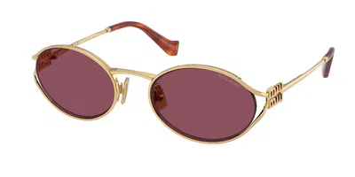 Miu Miu Mu52ys 5ak20y Women's Sunglasses Gold Size 54