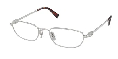 Miu Miu Mu52zv 1bc1o1 Women's Glasses Silver Size 53 - Free Lenses - Blue Light Block Available