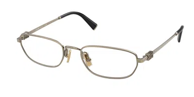 Miu Miu Mu52zv 26c1o1 Women's Glasses Gold Size 53 - Free Lenses - Blue Light Block Available In Burgundy