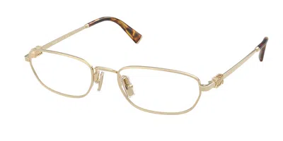 Miu Miu Mu52zv Zvn1o1 Women's Glasses Gold Size 53 - Free Lenses - Blue Light Block Available