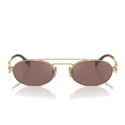 Miu Miu Mu54 Zs Sunglasses In Gold