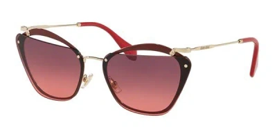 Miu Miu Mu54ts Ccgpz0 Women's Sunglasses Red Size 64 In Garnet Red
