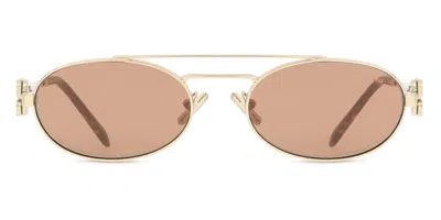 Miu Miu Mu54zs Zvn70d Women's Sunglasses Gold Size 53 In Brown