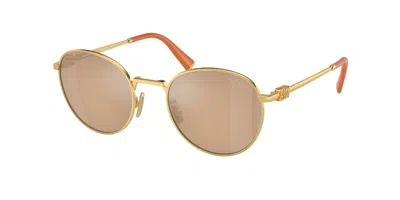 Miu Miu Mu55zs 5ak40d Women's Sunglasses Gold Size 50 In Multi