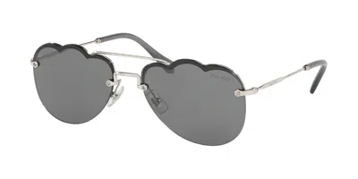 Miu Miu Mu56us 1bc175 Women's Sunglasses Silver Size 58