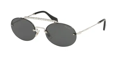 Miu Miu Mu60ts 1bc1a1 Women's Sunglasses Silver Size 54