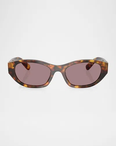 MIU MIU MUA03SF ACETATE OVAL SUNGLASSES