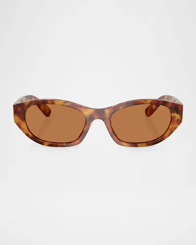 MIU MIU MUA03SF ACETATE OVAL SUNGLASSES