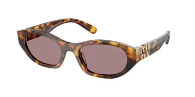 Miu Miu Mua03sf Asian Fit 14l20i Women's Sunglasses Tortoiseshell Size 53 In Pattern
