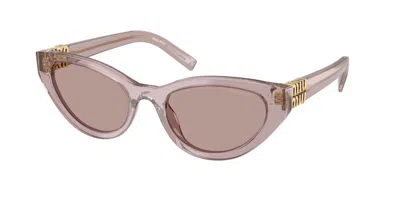 Miu Miu Mua04s 12w20i Occhiali Da Sole Purple Per Donna In Brown