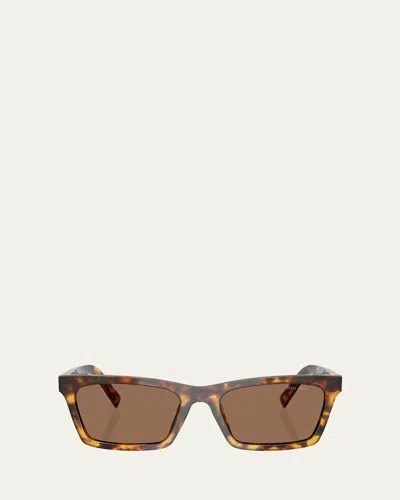 Miu Miu Square-frame Tortoiseshell Sunglasses In Brown
