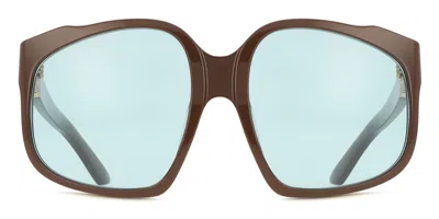 Miu Miu Mua07s 24d20r Occhiali Da Sole Marroni Per Donna In Blue