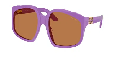 Miu Miu Mua07s 25d90q Occhiali Da Sole Purple Per Donna