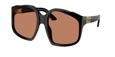 Miu Miu Mua07sf Asian Fit 16k90q Women's Sunglasses Black Size 59