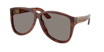 Miu Miu Mua08s 26e80q Occhiali Da Sole Marroni Per Donna In Brown