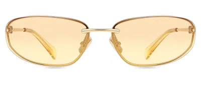 Miu Miu Mua50s 5ak7r1 Women's Sunglasses Gold Size 68