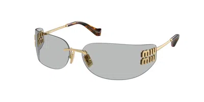 Miu Miu Mua51s 5ak50k Occhiali Da Sole Oro Per Donna In Gold