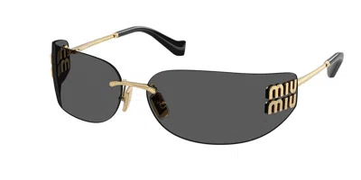 Miu Miu Mua51s 5ak5s0 Women's Sunglasses Gold Size 75