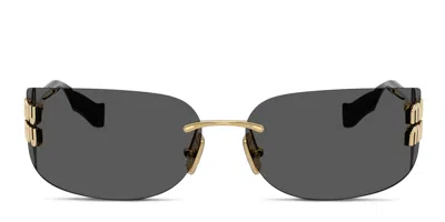 Miu Miu Mua51s Gold/gray In Gold,gray