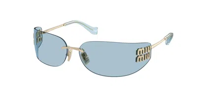 Miu Miu Mua51s Zvn10p Occhiali Da Sole Oro Per Donna In Gold