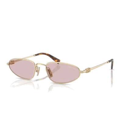 Miu Miu Mua52 S Sunglasses In Gold