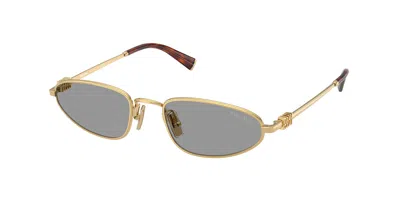 Miu Miu Mua52s 5ak40o Occhiali Da Sole Oro Per Donna In Gold