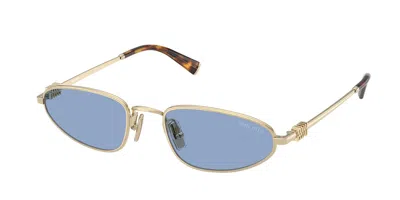 Miu Miu Mua52s Zvn60o Occhiali Da Sole Oro Per Donna In Black