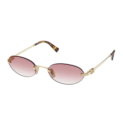 Miu Miu Mua54 S Sunglasses In Gold