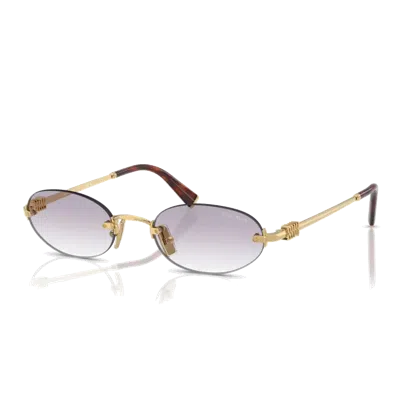 Miu Miu Mua54 S Sunglasses In Gold