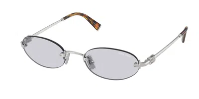 Miu Miu Mua54s 1bc3f2 Women's Sunglasses Silver Size 51