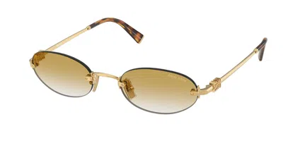 Miu Miu Mua54s 5ak21d Women's Sunglasses Gold Size 51