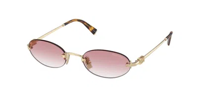 Miu Miu Mua54s Zvn70o Occhiali Da Sole Oro Per Donna In Gold