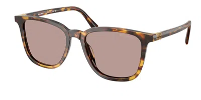 Miu Miu Mub03sf Asian Fit 14l20i Women's Sunglasses Tortoiseshell Size 53 In Gray