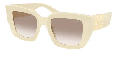 Miu Miu Mub05sf Asian Fit 21d90l Women's Sunglasses White Size 51 In Metallic