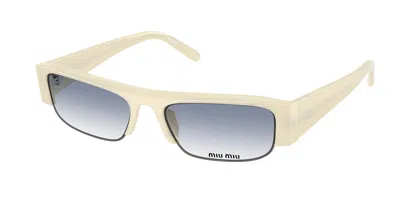 Miu Miu Rectangle-frame Sunglasses In Neutral