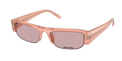 Miu Miu Mub07sf Asian Fit 20i60v Women's Sunglasses Pink Size 54 In Green