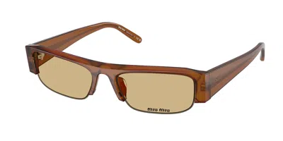 Miu Miu Mub07sf Asian Fit 22i10r Women's Sunglasses Orange Size 54 In Green