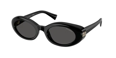Miu Miu Mub09sf Asian Fit 16k08z Women's Sunglasses Black Size 52